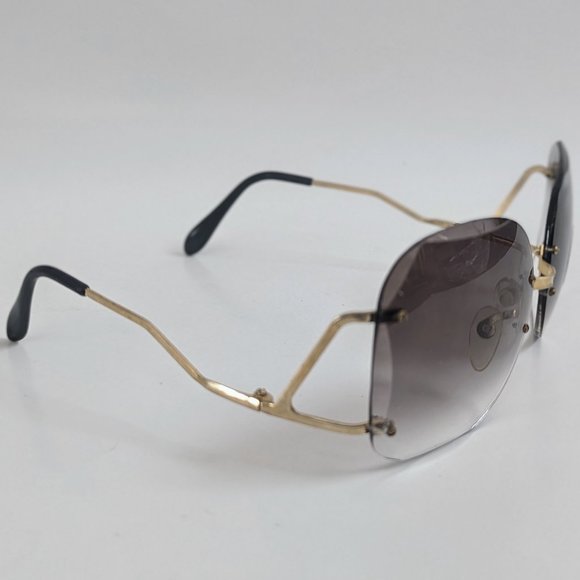 NWT TruVintage Lady\'s 80\'s fashion diamond cut rimless Gradient lens Sunglasses main image 9